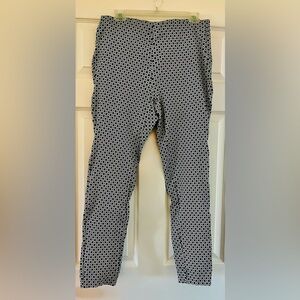 Michael Kors Black and White Pull On, Slim Leg Ankle Pants